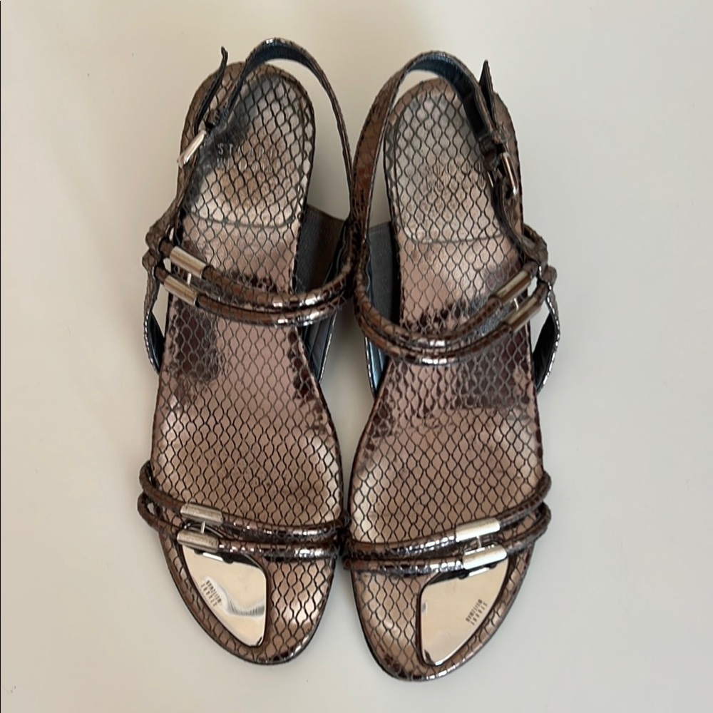 Stuart Weitzman Metallic Bronze Sandals EUC